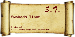 Swoboda Tibor névjegykártya